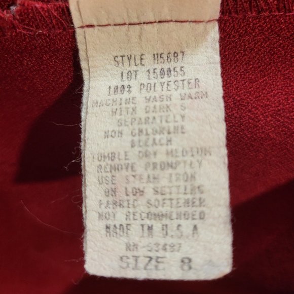 Vintage Red petite blazer, size 8 - Picture 8 of 8